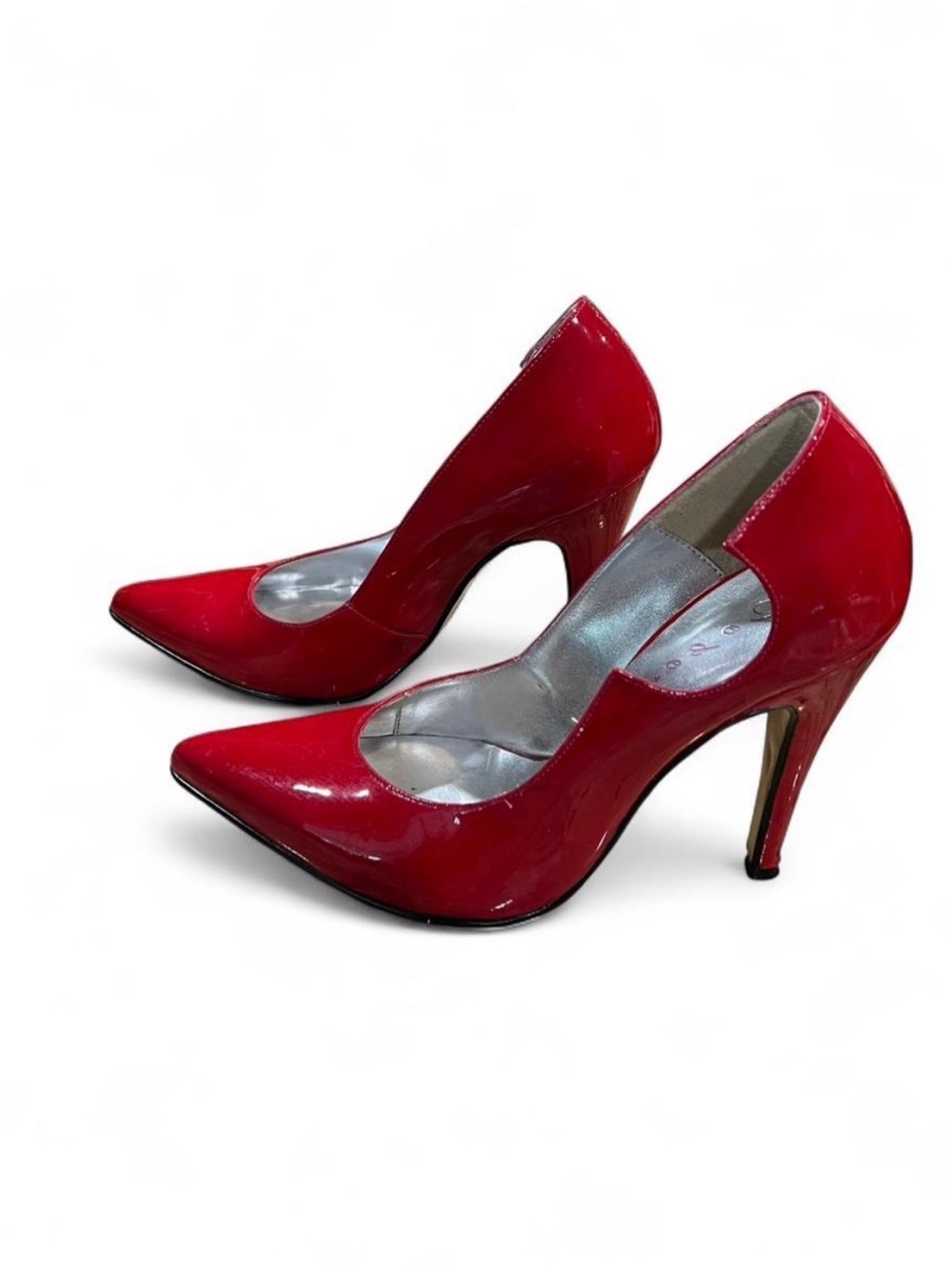 Women's Red Patent Pointed-Toe Stiletto Heels
